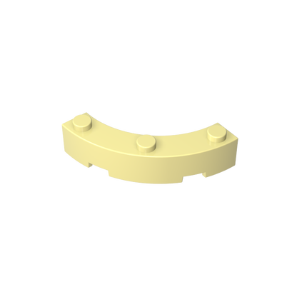 GDS-743 - Brick Round Corner 4 x 4 Macaroni Wide with 3 Studs