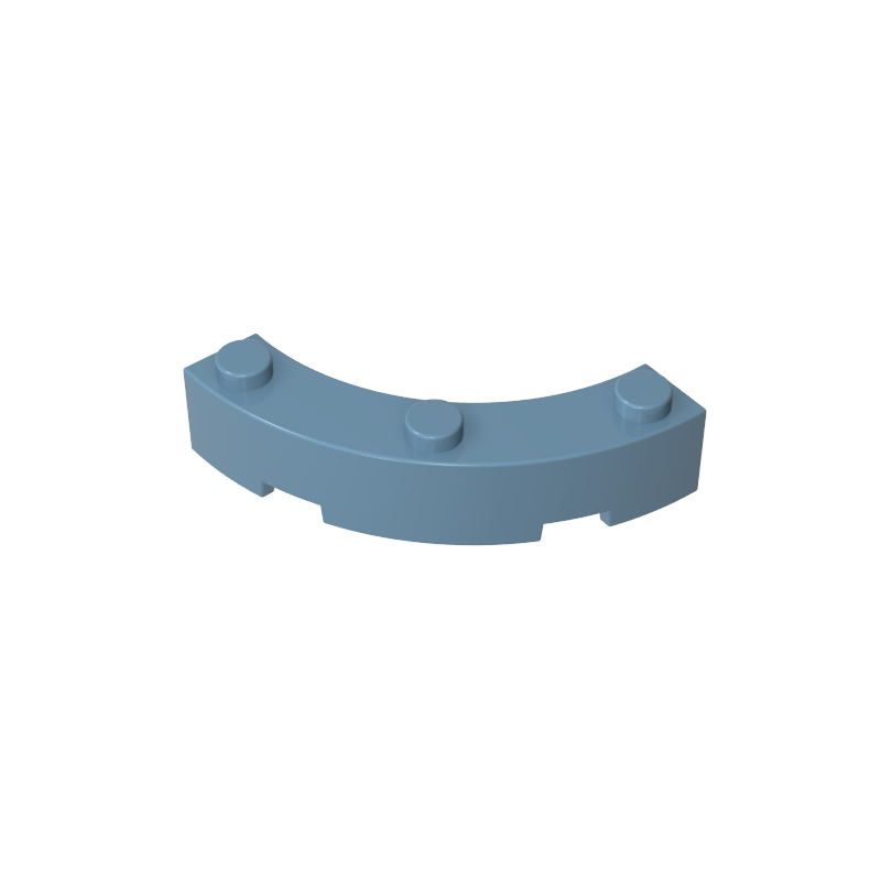 GDS-743 - Brick Round Corner 4 x 4 Macaroni Wide with 3 Studs