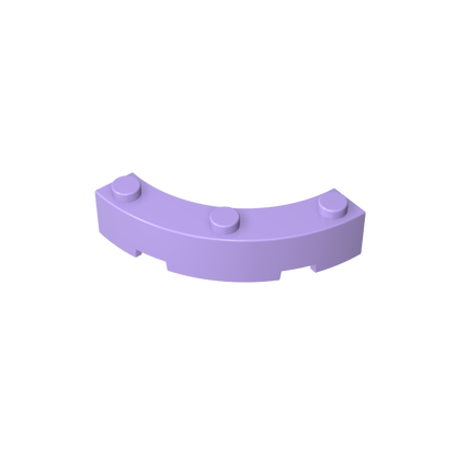 GDS-743 - Brick Round Corner 4 x 4 Macaroni Wide with 3 Studs