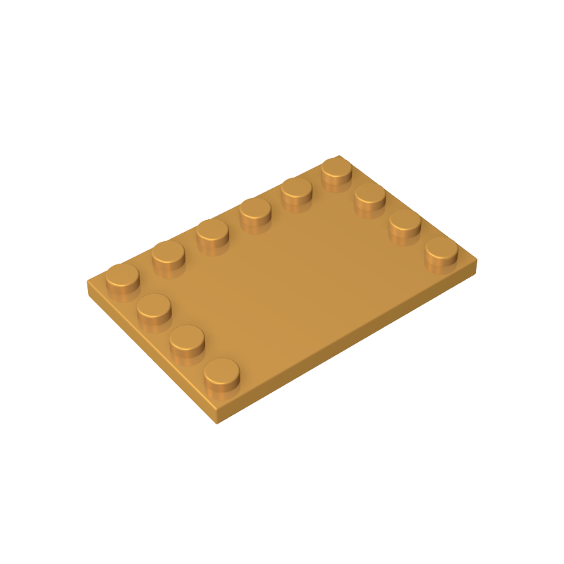 GDS-757 - Plate Special 4 x 6 with Studs on 3 Edges