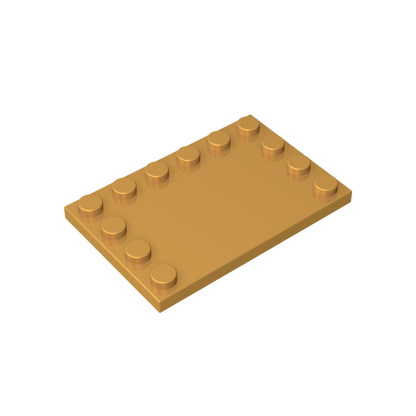 GDS-757 - Plate Special 4 x 6 with Studs on 3 Edges