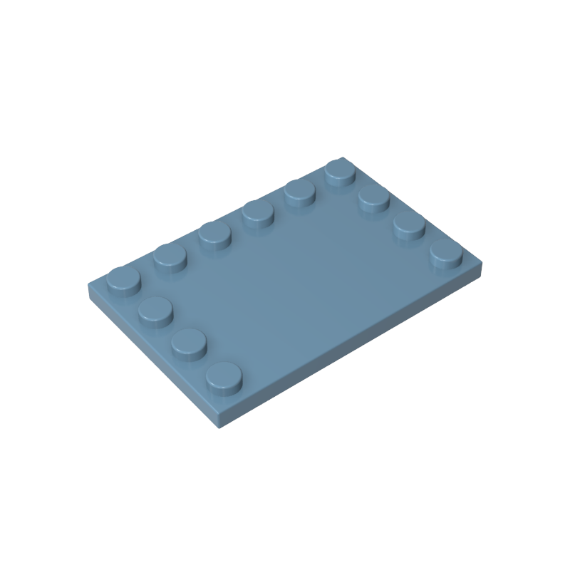 GDS-757 - Plate Special 4 x 6 with Studs on 3 Edges