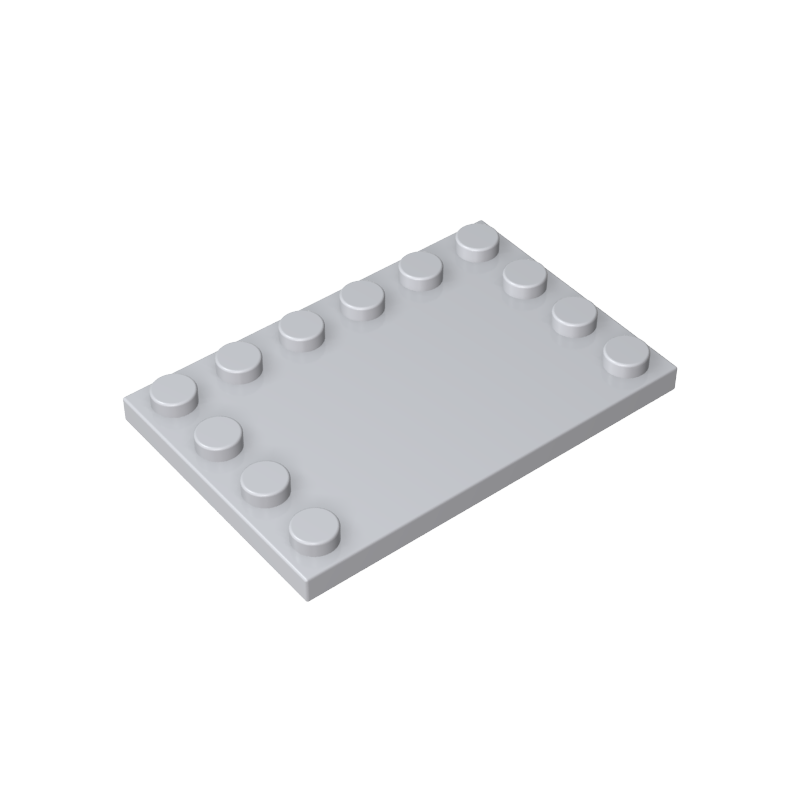 GDS-757 - Plate Special 4 x 6 with Studs on 3 Edges