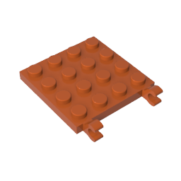 GDS-758 - Plate Special 4 x 4 with Clips Horizontal (thick open O clips)