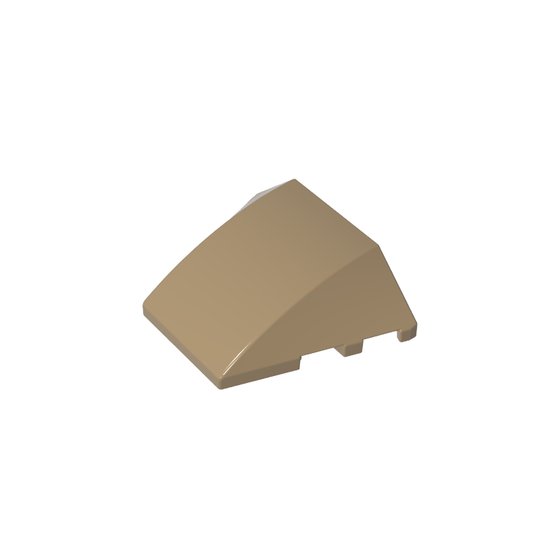 GDS-762 - Wedge Curved 4 x 3 No Studs [Plain]