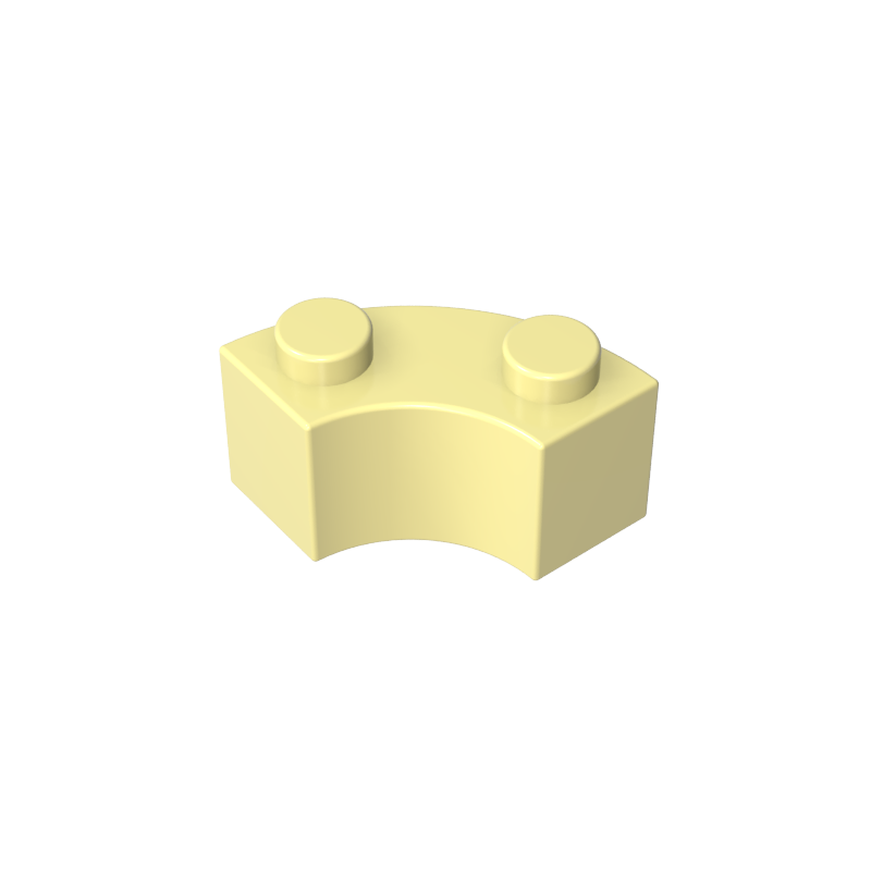 GDS-799 - Brick Round Corner 2 x 2 Macaroni with Stud Notch and Reinforced Underside [New Style]