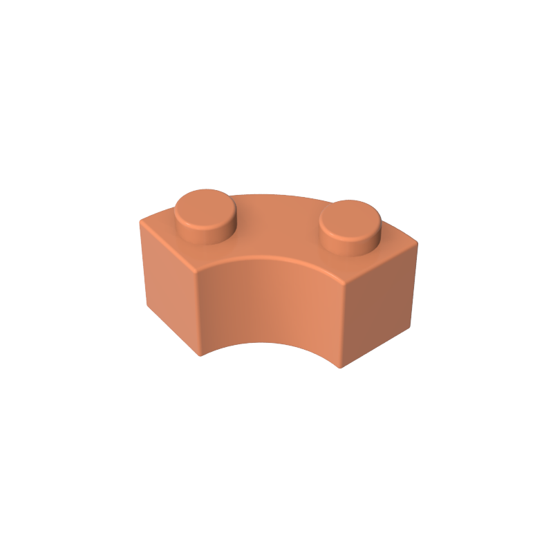 GDS-799 - Brick Round Corner 2 x 2 Macaroni with Stud Notch and Reinforced Underside [New Style]