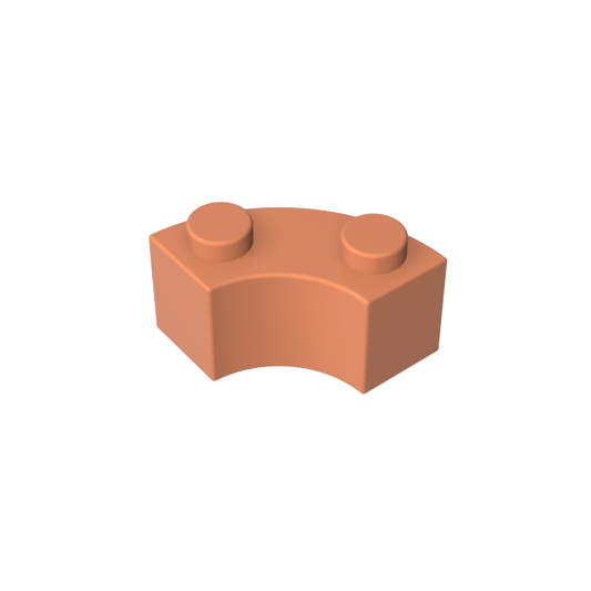 GDS-799 - Brick Round Corner 2 x 2 Macaroni with Stud Notch and Reinforced Underside [New Style]