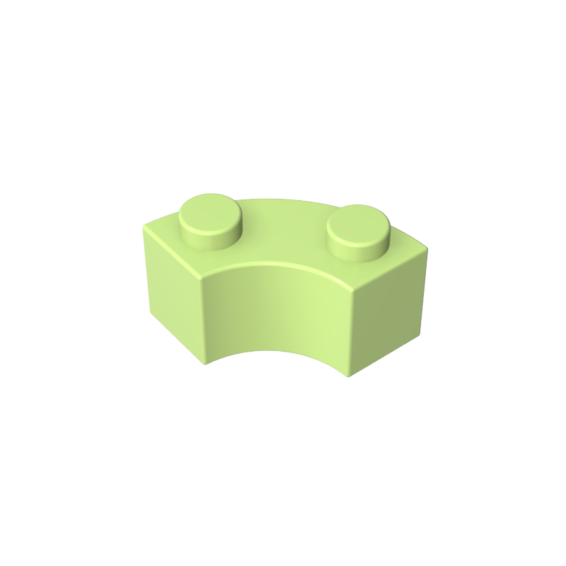 GDS-799 - Brick Round Corner 2 x 2 Macaroni with Stud Notch and Reinforced Underside [New Style]