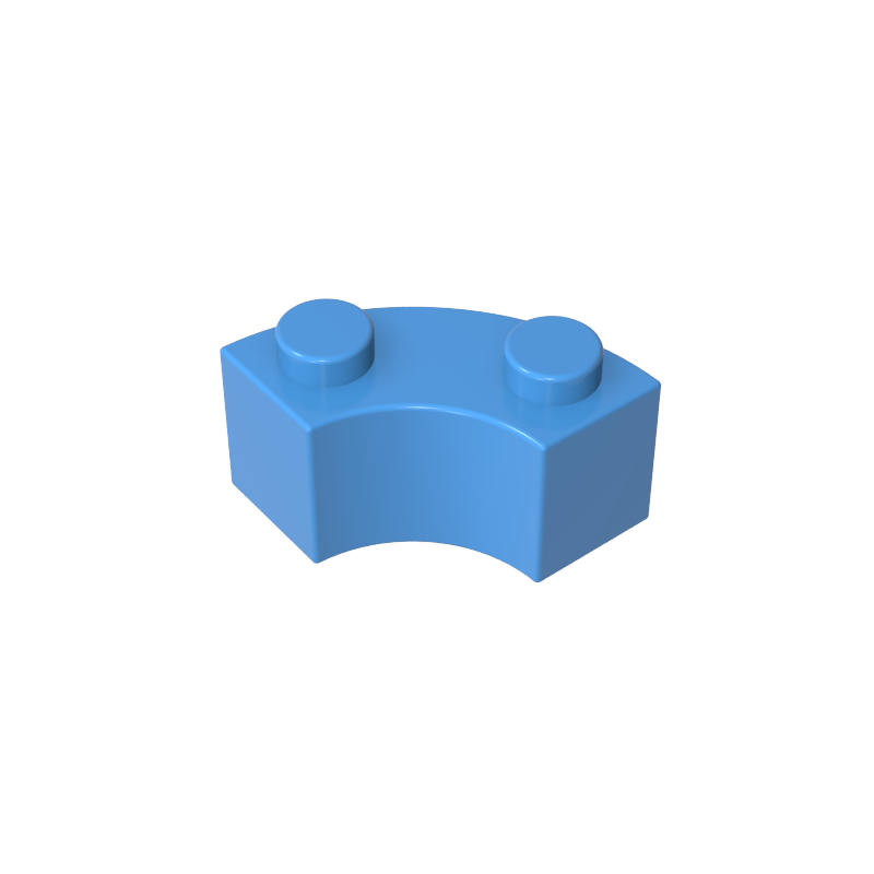 GDS-799 - Brick Round Corner 2 x 2 Macaroni with Stud Notch and Reinforced Underside [New Style]