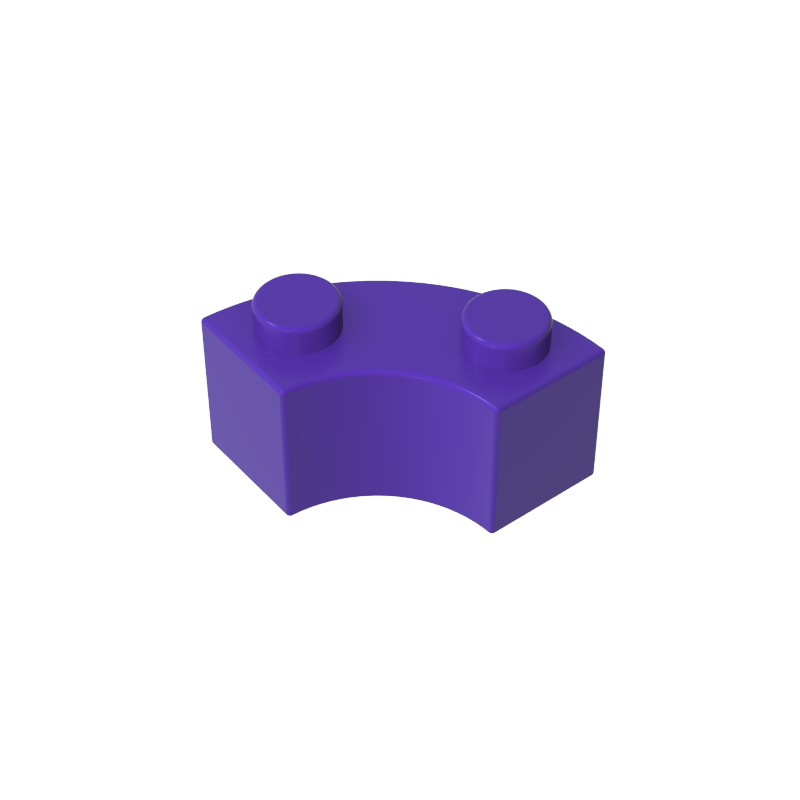 GDS-799 - Brick Round Corner 2 x 2 Macaroni with Stud Notch and Reinforced Underside [New Style]