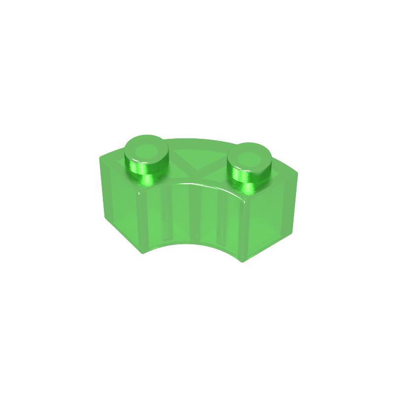 GDS-799 - Brick Round Corner 2 x 2 Macaroni with Stud Notch and Reinforced Underside [New Style]