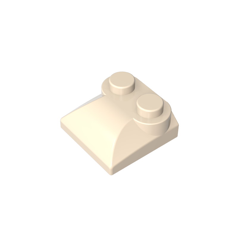 GDS-800 - Brick Curved 2 x 2 x 2/3 Two Studs and Curved Slope End