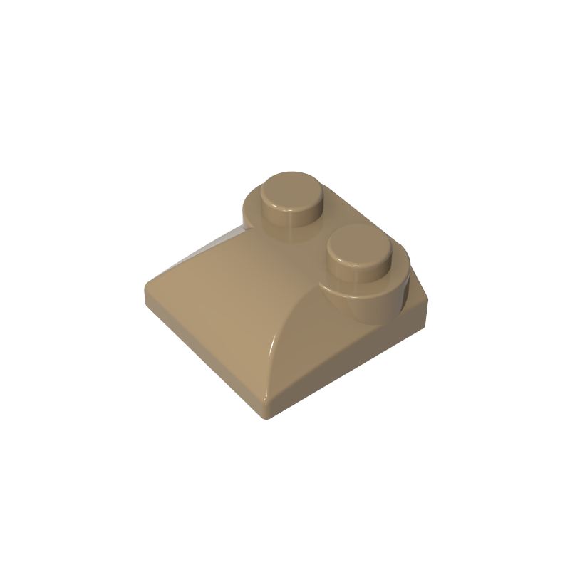 GDS-800 - Brick Curved 2 x 2 x 2/3 Two Studs and Curved Slope End