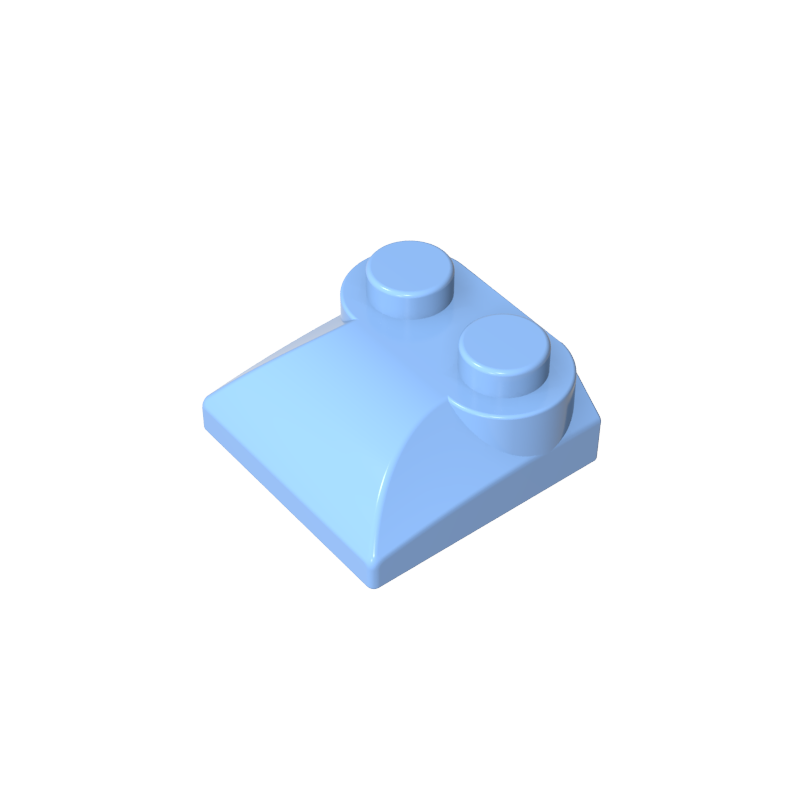 GDS-800 - Brick Curved 2 x 2 x 2/3 Two Studs and Curved Slope End