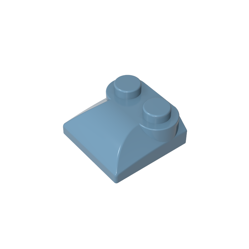 GDS-800 - Brick Curved 2 x 2 x 2/3 Two Studs and Curved Slope End