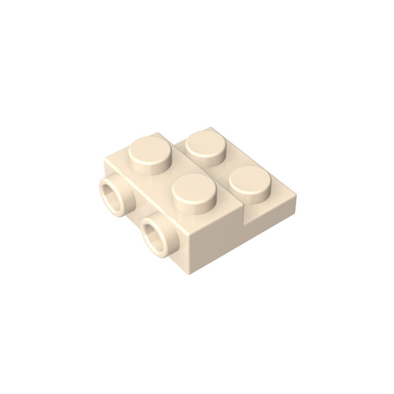 GDS-801 - Plate Special 2 x 2 x 0.667 with Two Studs On Side and Two Raised