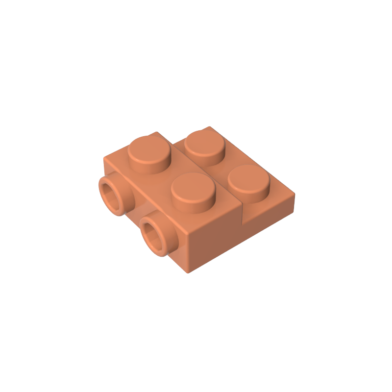 GDS-801 - Plate Special 2 x 2 x 0.667 with Two Studs On Side and Two Raised