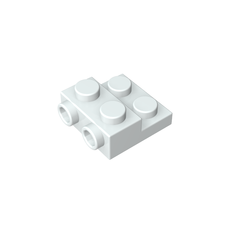 GDS-801 - Plate Special 2 x 2 x 0.667 with Two Studs On Side and Two Raised