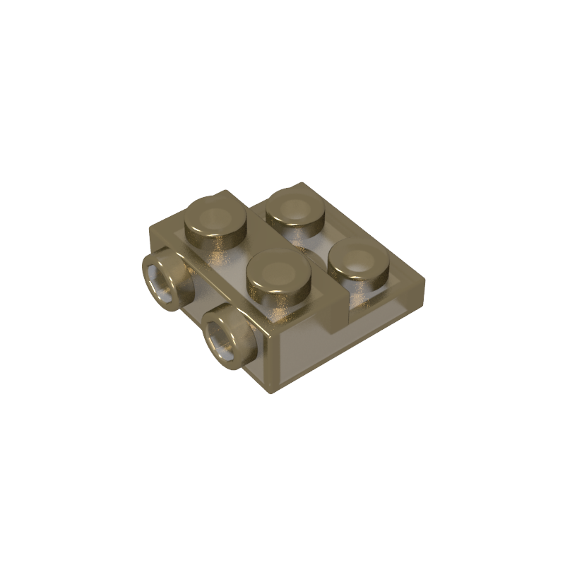 GDS-801 - Plate Special 2 x 2 x 0.667 with Two Studs On Side and Two Raised