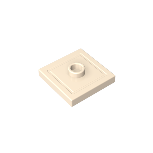 GDS-805 - Plate Special 2 x 2 with Groove and Center Stud (Jumper)