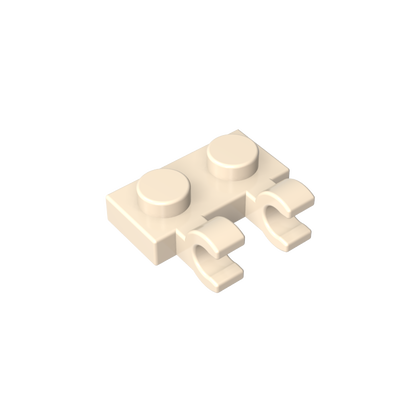 GDS-816 - Plate Special 1 x 2 with Clips Horizontal [Thick U-Clips]
