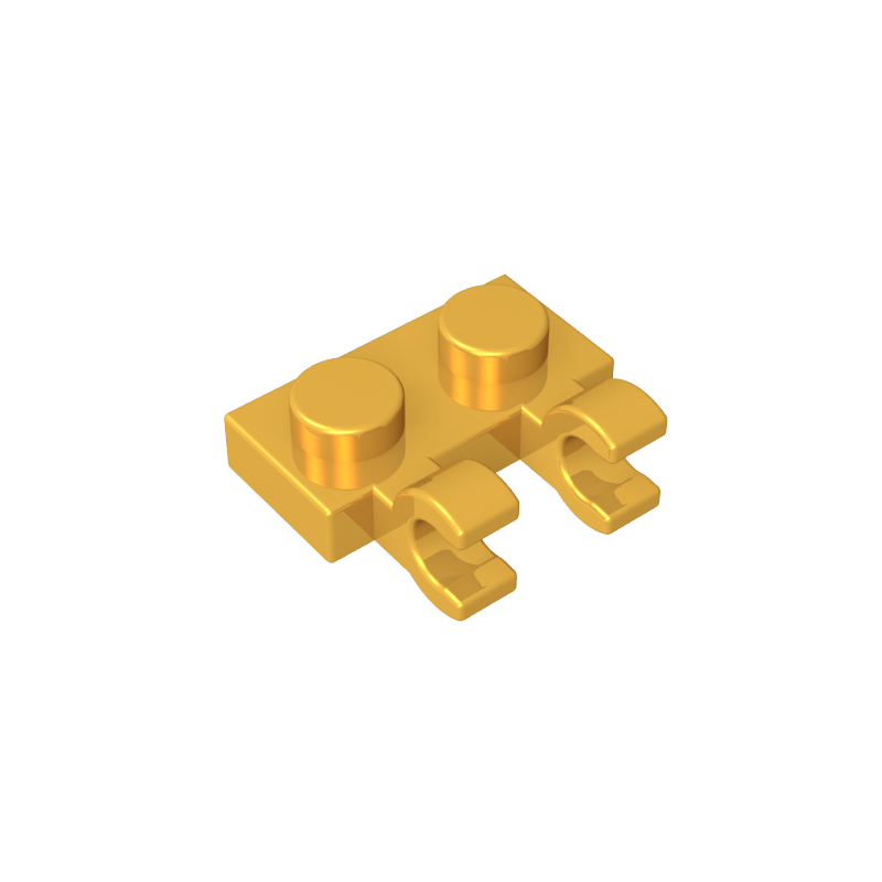 GDS-816 - Plate Special 1 x 2 with Clips Horizontal [Thick U-Clips]