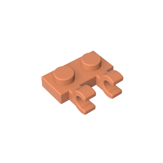 GDS-816 - Plate Special 1 x 2 with Clips Horizontal [Thick U-Clips]