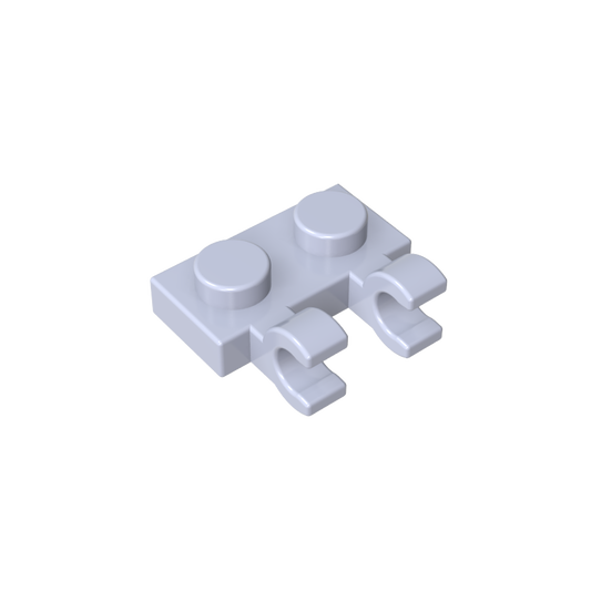 GDS-816 - Plate Special 1 x 2 with Clips Horizontal [Thick U-Clips]