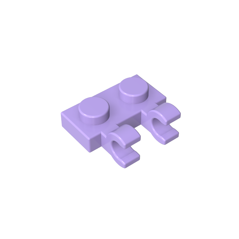 GDS-816 - Plate Special 1 x 2 with Clips Horizontal [Thick U-Clips]