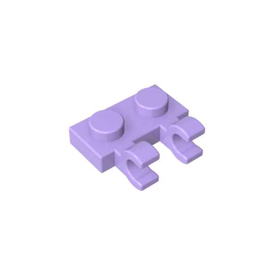 GDS-816 - Plate Special 1 x 2 with Clips Horizontal [Thick U-Clips]