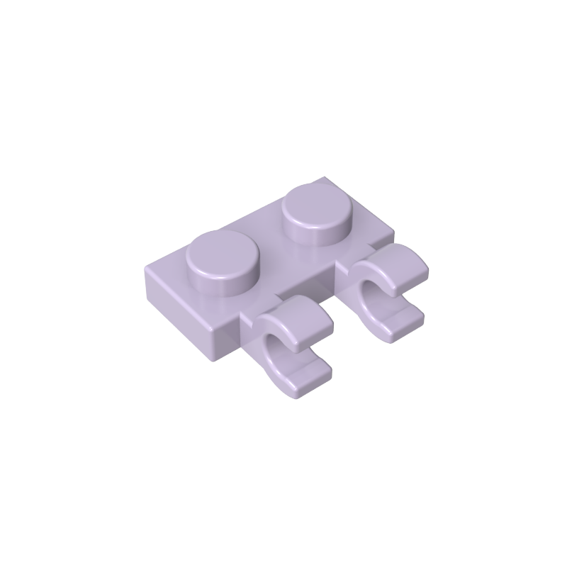 GDS-816 - Plate Special 1 x 2 with Clips Horizontal [Thick U-Clips]