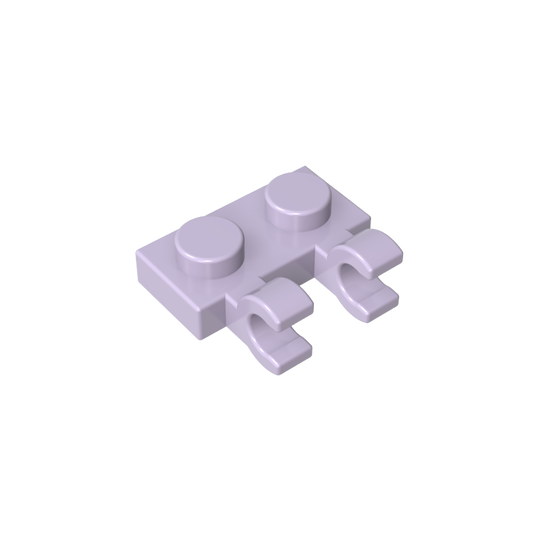 GDS-816 - Plate Special 1 x 2 with Clips Horizontal [Thick U-Clips]