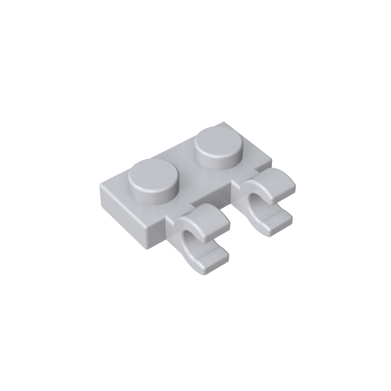 GDS-816 - Plate Special 1 x 2 with Clips Horizontal [Thick U-Clips]