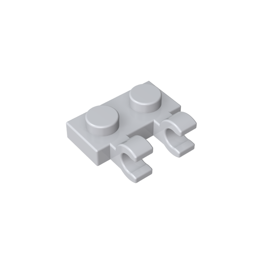 GDS-816 - Plate Special 1 x 2 with Clips Horizontal [Thick U-Clips]