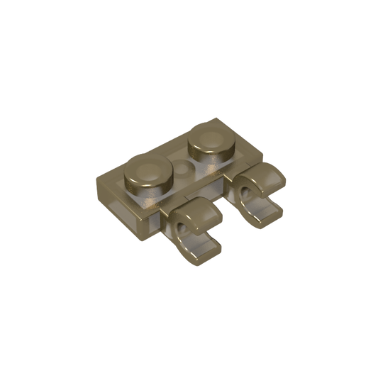 GDS-816 - Plate Special 1 x 2 with Clips Horizontal [Thick U-Clips]