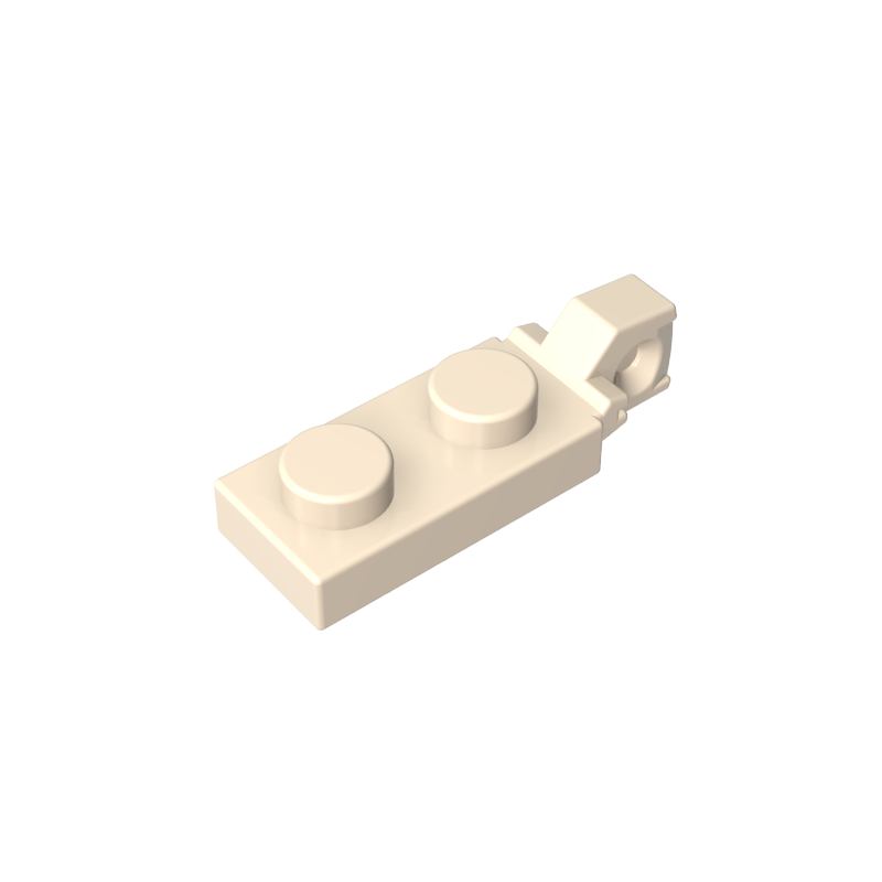 GDS-820 - Hinge Plate 1 x 2 Locking with 1 Finger On End, without Groove