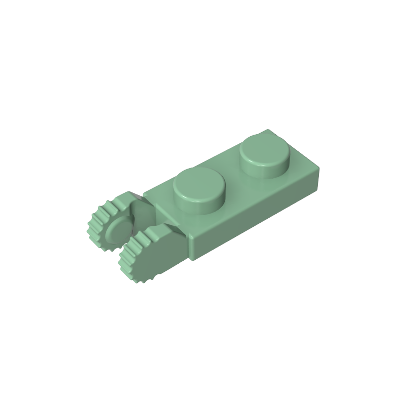 GDS-821 - Hinge Plate 1 x 2 Locking with 2 Fingers On End, with Groove