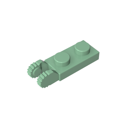GDS-821 - Hinge Plate 1 x 2 Locking with 2 Fingers On End, with Groove