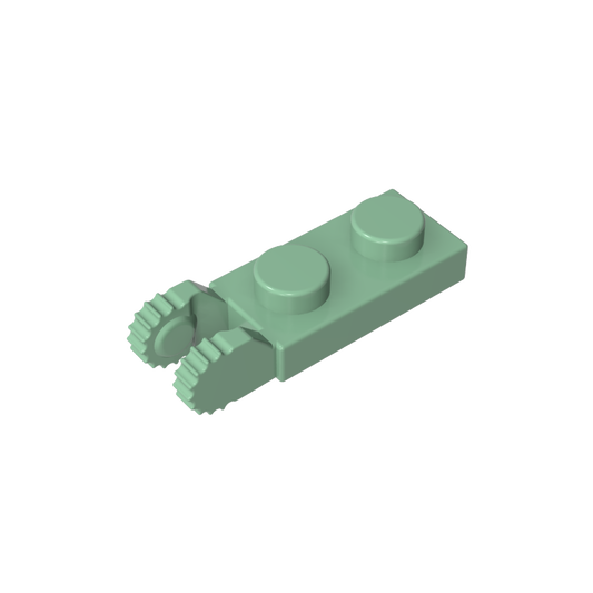 GDS-821 - Hinge Plate 1 x 2 Locking with 2 Fingers On End, with Groove