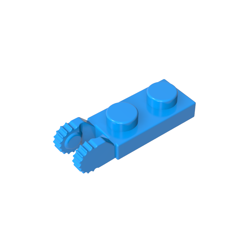 GDS-821 - Hinge Plate 1 x 2 Locking with 2 Fingers On End, with Groove
