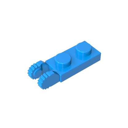 GDS-821 - Hinge Plate 1 x 2 Locking with 2 Fingers On End, with Groove