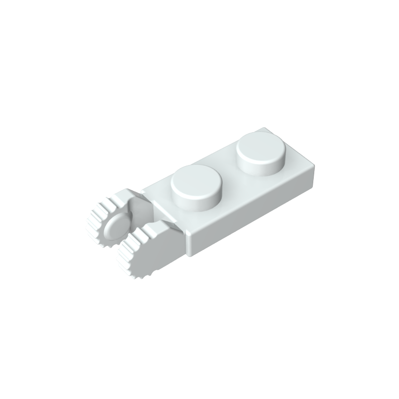 GDS-821 - Hinge Plate 1 x 2 Locking with 2 Fingers On End, with Groove