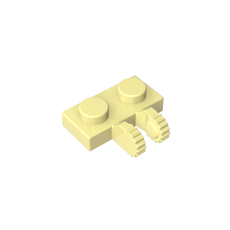 GDS-823 - Hinge Plate 1 x 2 Locking with 2 Fingers on Side, 9 Teeth