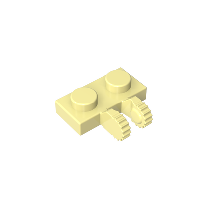 GDS-823 - Hinge Plate 1 x 2 Locking with 2 Fingers on Side, 9 Teeth