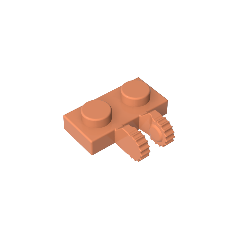 GDS-823 - Hinge Plate 1 x 2 Locking with 2 Fingers on Side, 9 Teeth