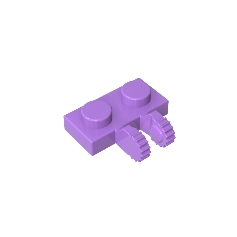GDS-823 - Hinge Plate 1 x 2 Locking with 2 Fingers on Side, 9 Teeth