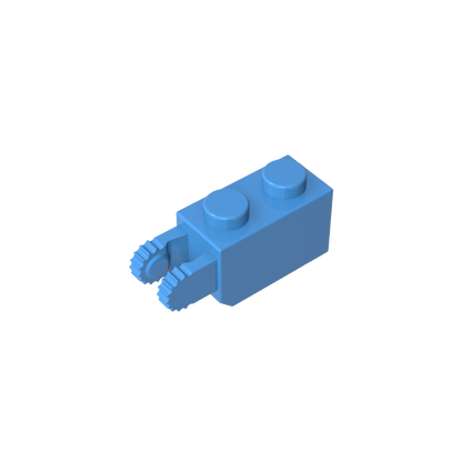 GDS-827 - Hinge Brick 1 x 2 Locking with 2 Fingers Vertical End, 9 Teeth