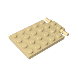 GDS-844 - Plate Special 4 x 6 with Trap Door Hinge [Long Pins]