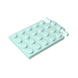 GDS-844 - Plate Special 4 x 6 with Trap Door Hinge [Long Pins]